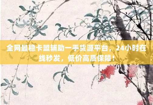 全网最稳卡盟辅助一手货源平台，24小时在线秒发，低价高质保障！