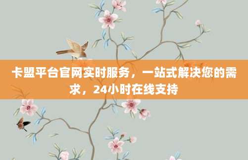 卡盟平台官网实时服务,一站式解决您的需求,24小时在线支持