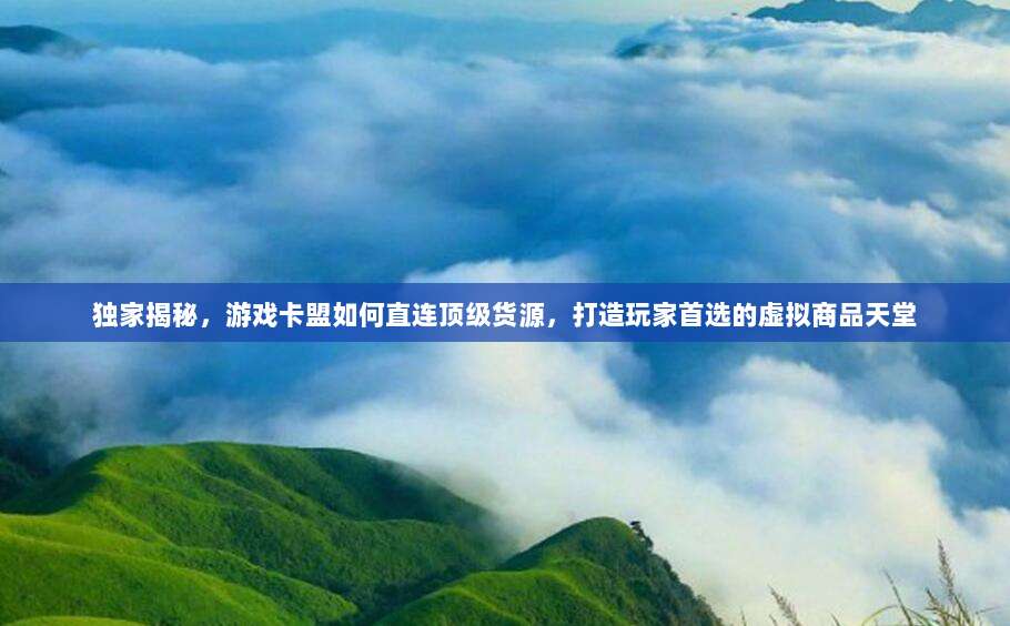 独家揭秘，游戏卡盟如何直连顶级货源，打造玩家首选的虚拟商品天堂