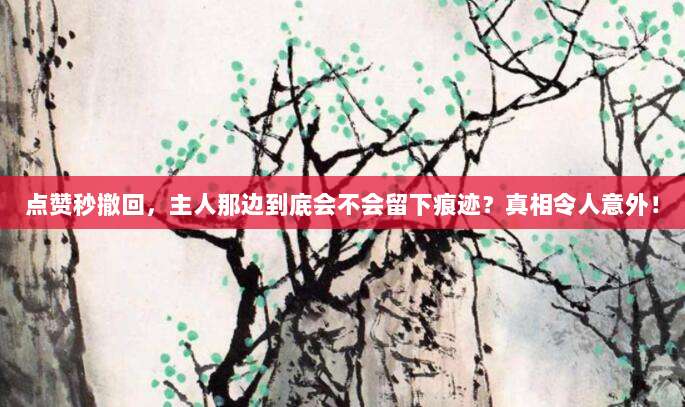 点赞秒撤回,主人那边到底会不会留下痕迹?真相令人意外!