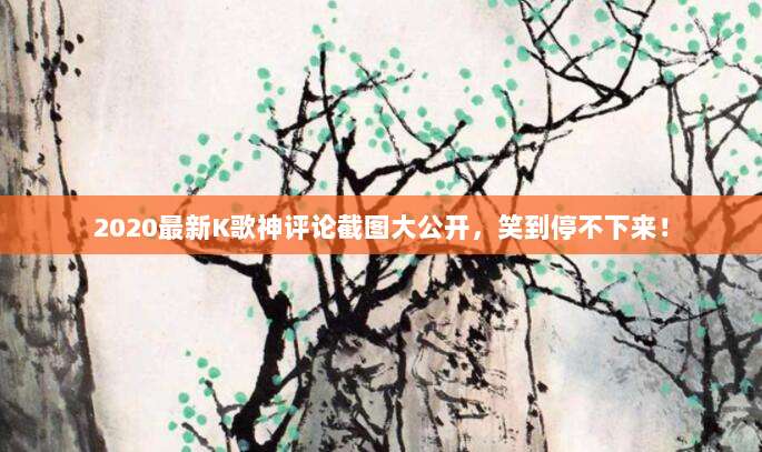 2020最新K歌神评论截图大公开，笑到停不下来！