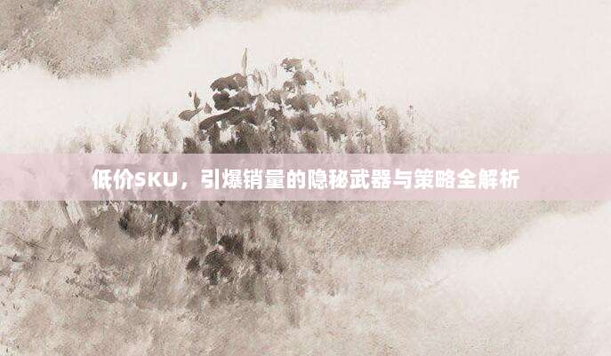 低价SKU,引爆销量的隐秘武器与策略全解析