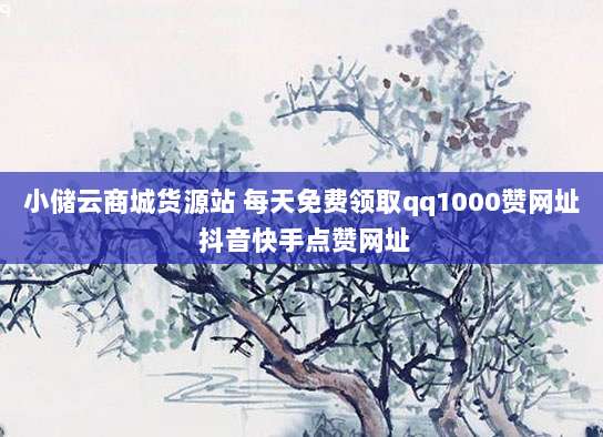 小储云商城货源站 每天免费领取qq1000赞网址 抖音快手点赞网址